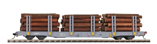 BEMO 9481119 - 0m - Rungenwagen mit Echtholzlaung Rp-w 8359, RhB,Ep. VI